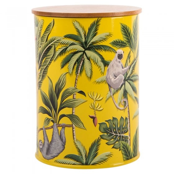 Navigate Madagascar Canister Sloth Mustard with Bamboo Lid