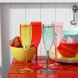 Navigate Summerhouse Strawberries & Cream Set of 4 Flute Glasses