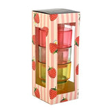 Navigate Summerhouse Strawberries & Cream Set of 4 Stacking Tumblers