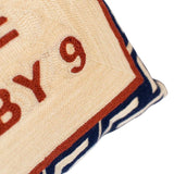 Please Leave By 9 Needlepoint Cushion