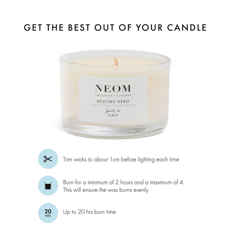 NEOM Bedtime Hero Scented Candle Travel