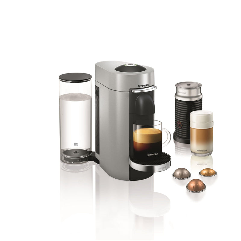 Nespresso Vertuo Plus Silver Coffee Machine & Milk Frother