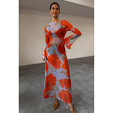 Never Fully Dressed Blue Poppy Aria Mesh Dress