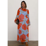 Never Fully Dressed Blue Poppy Aria Mesh Dress