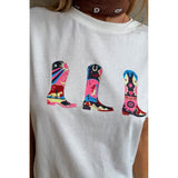 Never Fully Dressed Cowboy Boot T-Shirt In White