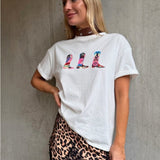 Never Fully Dressed Cowboy Boot T-Shirt In White