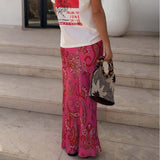 Never Fully Dressed Dorris Skirt In Pink Paisley