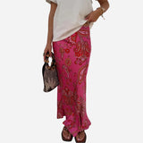 Never Fully Dressed Dorris Skirt In Pink Paisley