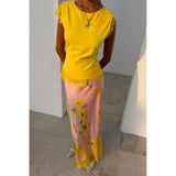 Never Fully Dressed Fawn Poppy Midi Maeva Skirt In Pink