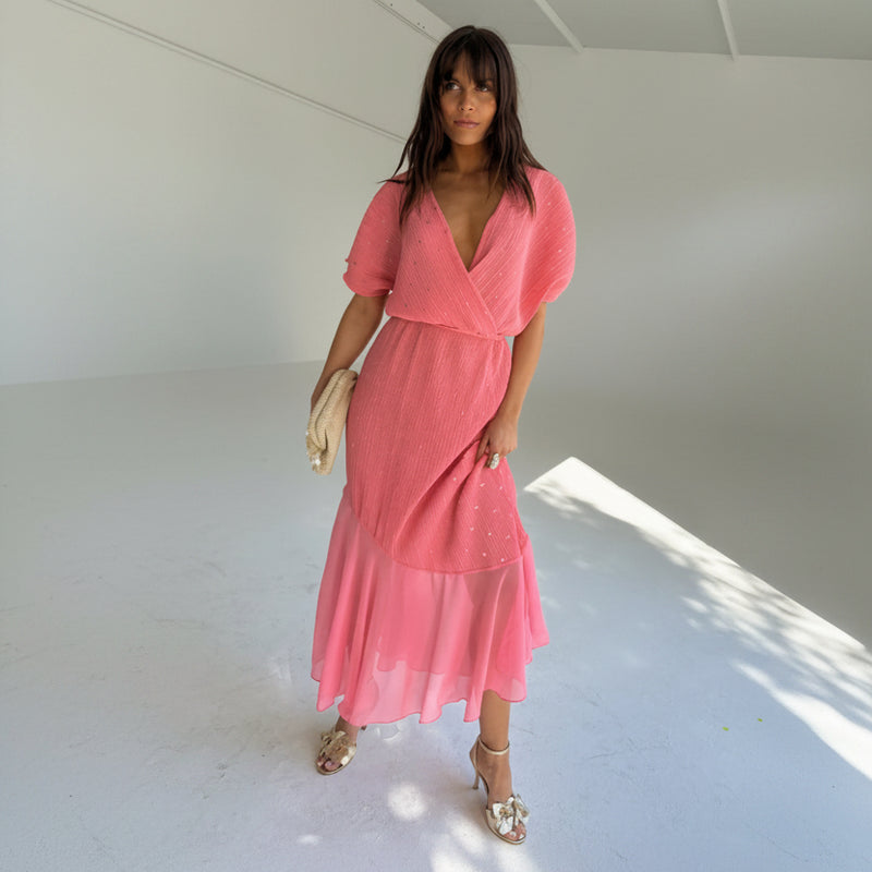 Never Fully Dressed Pink Ombre Elodie Dress