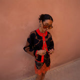 Never Fully Dressed Floral Jacquard Cardigan In Tan Jaden