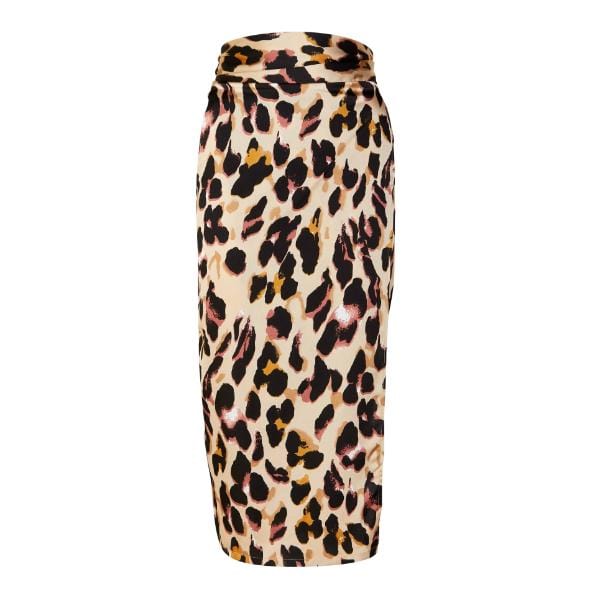Never Fully Dressed Jaspre Skirt Leopard in Beige