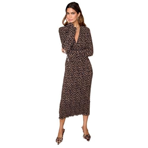 Never Fully Dressed Leopard Celeste Midi Dress