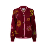 Never Fully Dressed Lunar Cardigan Burgundy