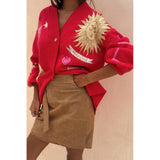Never Fully Dressed Mystical Cardigan In Red