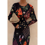 Never Fully Dressed Night Garden Gaia Plisse Dress In Black