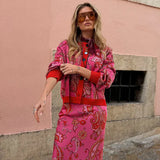 Never Fully Dressed Dorris Skirt In Pink Paisley