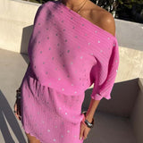 Never Fully Dressed Petal Pink Mini Tilly Dress