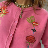 Never Fully Dressed Pink Enchanted Cardigan in Pink
