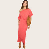 Never Fully Dressed Plisse Tilly Dress in Coral