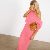 Never Fully Dressed Plisse Tilly Maxi Dress In Pink