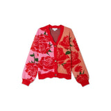 Never Fully Dressed Rosa Forrest Cardigan In Floral Pink