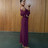 Never Fully Dressed Tilly Dress In Burgundy