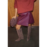 Never Fully Dressed Wine Mini Kilt Skirt