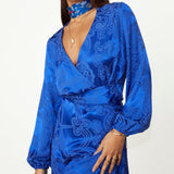 Never Fully Dressed Blue Key To The Heart Mini Vienna Dress