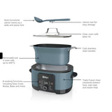 Ninja Foodi 8-in-1 PossibleCooker Slow Cooker & Multi-Cooker Sea Salt Grey In Blue