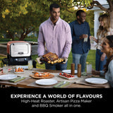 Ninja OO101UK Woodfire Electric Outdoor Oven, Artisan Pizza Maker and BBQ Smoker