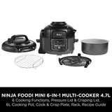 Ninja OP100UK Foodi Mini 6-in-1 Multi-Cooker 4.7L