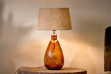 Nkuku Baba Recycled Glass Lamp - Burnt Amber - Small Tall