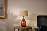 Nkuku Baba Recycled Glass Lamp - Burnt Amber - Small Tall