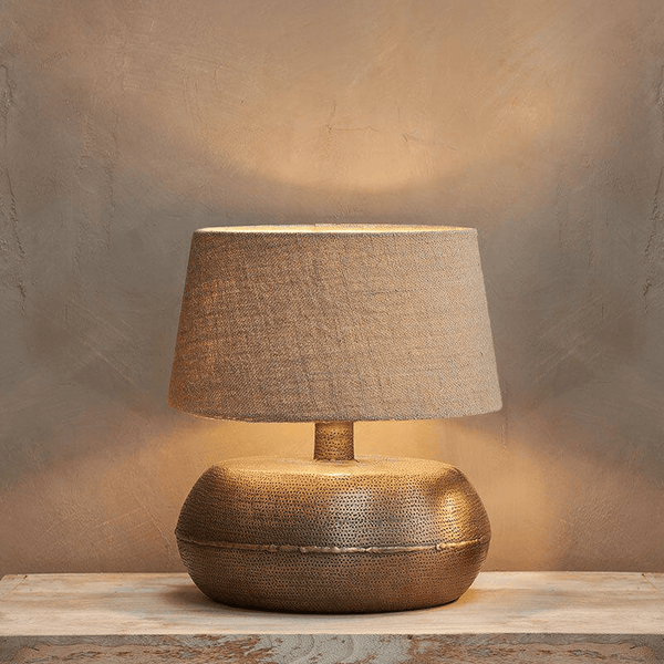 Nkuku Lumbu Lamp in Antique Brass - Large