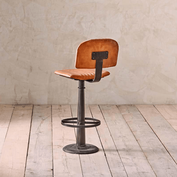 Nkuku Narwana Leather Bar Chair