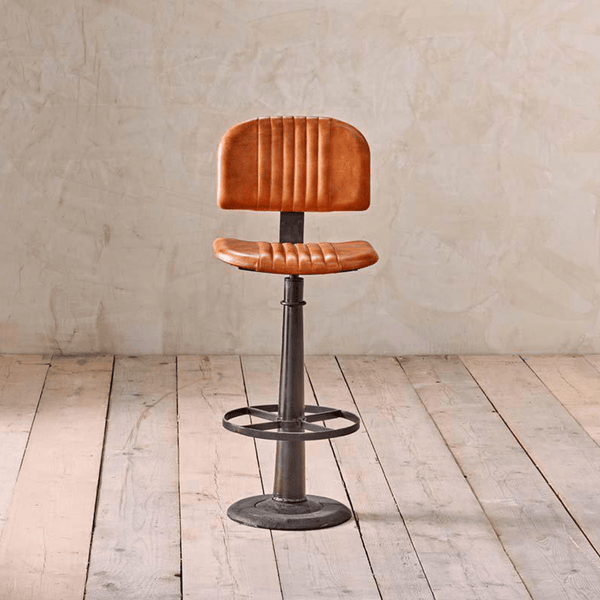 Nkuku Narwana Leather Bar Chair