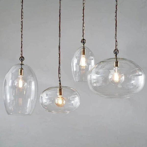 Nkuku Otoro Glass Pendant - Small Oval