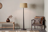 Nkuku Sahar Mango Wood Floor Lamp - Dark Stain