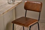 Nkuku Ukari Counter Chair - Aged Tan