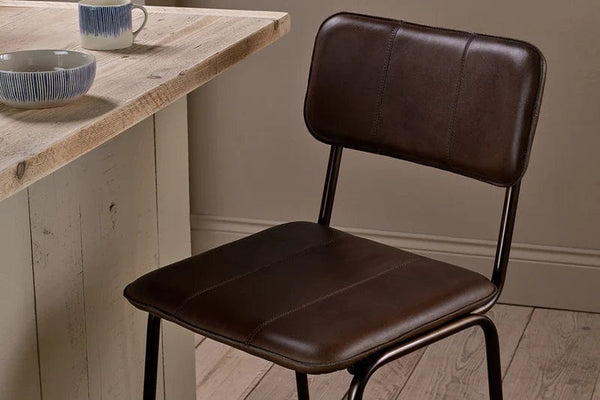 Nkuku Ukari Counter Chair - Dark Brown