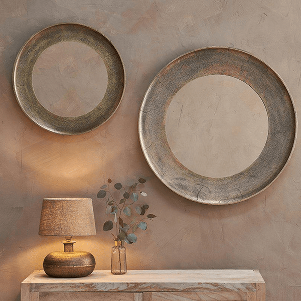 Nkuku Yakira Mirror in Antique Brass - Small