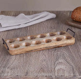 nkuku Anda Mango Wood Egg Holder in Natural