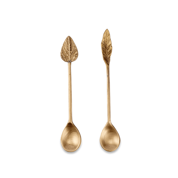 Nkuku Brass Leaf Spoons