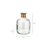 nkuku Chara Hammered Bottle - Lines, Small