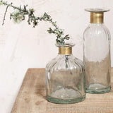nkuku Chara Hammered Bottle - Lines, Small