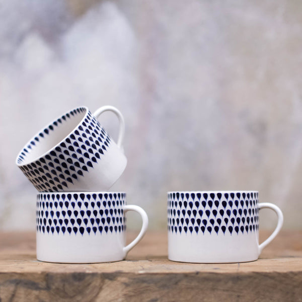 Nkuku Indigo Large Drop Mug Set Of 2