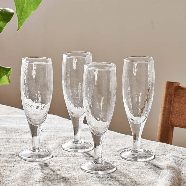 Nkuku Yala Hammered Champagne Glasses