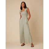 nobdy's Child Green Stripe Full Length Maya Jumpsuit