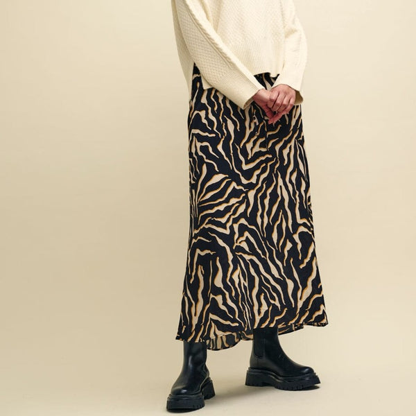 Nobody's Child Animal Print Drawstring Waist Midaxi Skirt